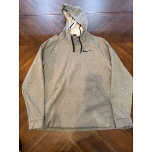 Nike Dri-FIT Pullover Hoodie Mens‎ Gray Black Long Sleeve Athletic Casual